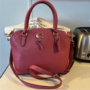 Coach Rose Leather Satchel